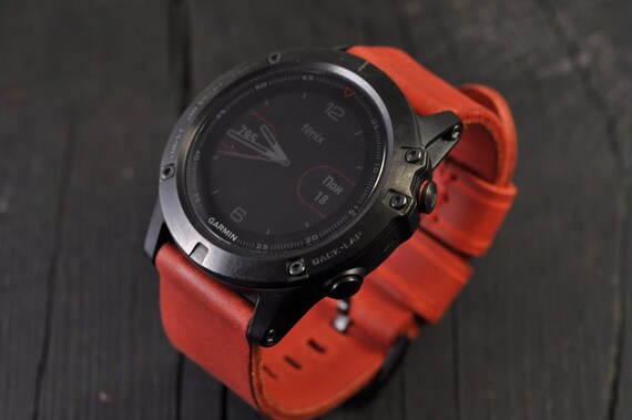 Handmade Leather Mens Watch Strap for the Garmin Fenix 3 and Garmin Fenix 5 5S 5X Sports Watches Burgundy Etsy Canada