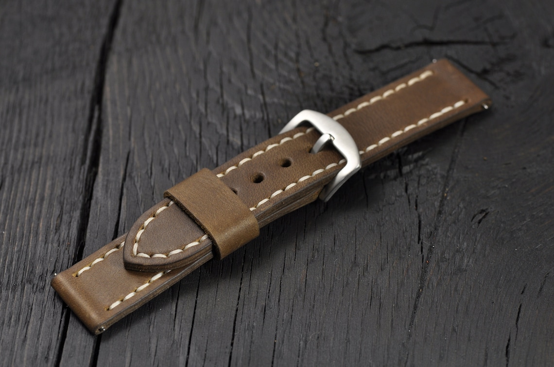 Handmade Leather Men's Watch Strap 16mm 18mm 20mm 22mm Etsy