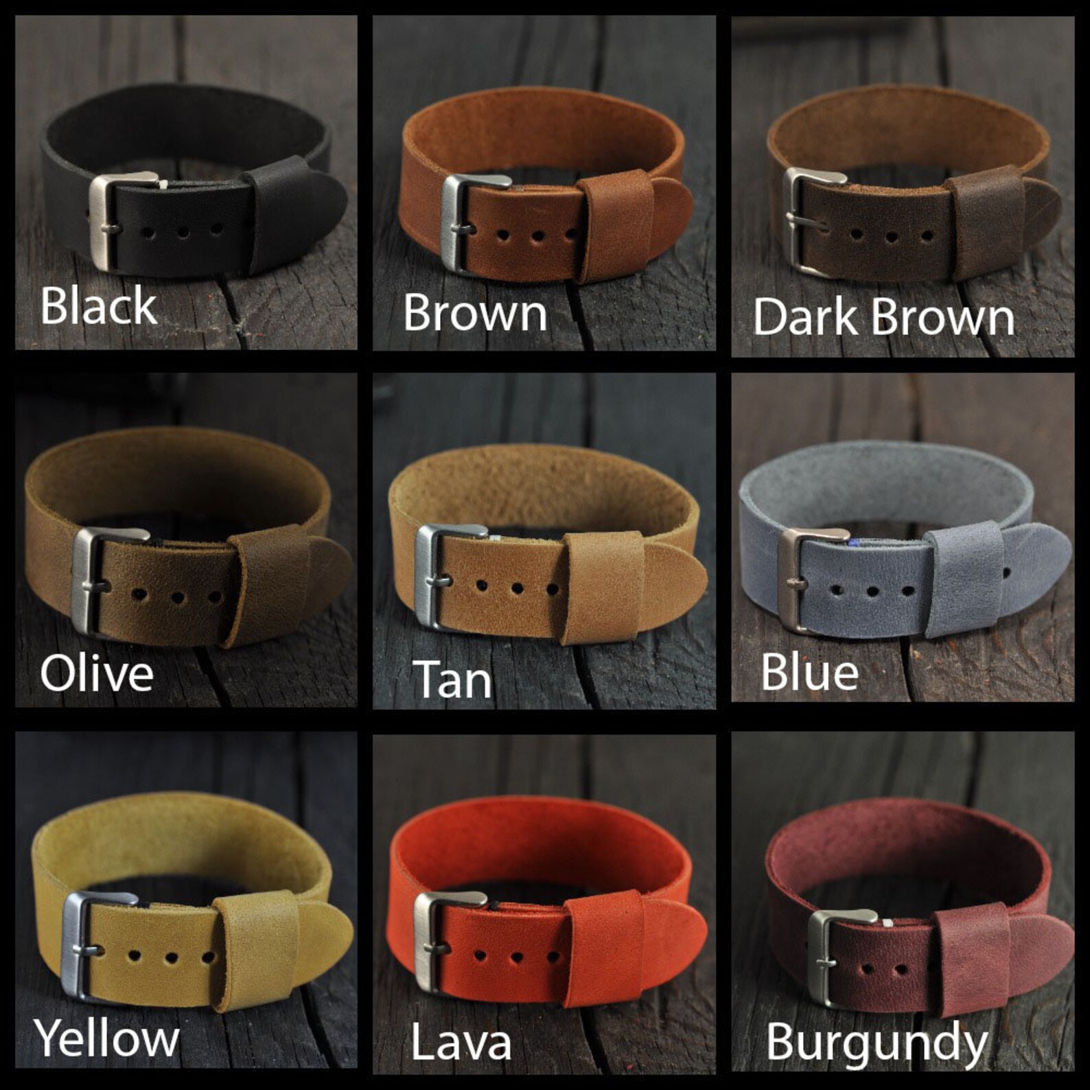 Handmade Leather Men's Watch Strap 16mm 18mm 20mm 22mm Etsy Canada