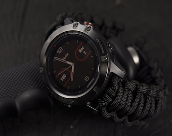 Paracord band voor Garmin Fenix 6 6S 6X Pro horlogeband band voor Garmin Fenix 5 5S 5X, Garmin Fenix 3 HR 2 1 koordband, Garmin horlogeband