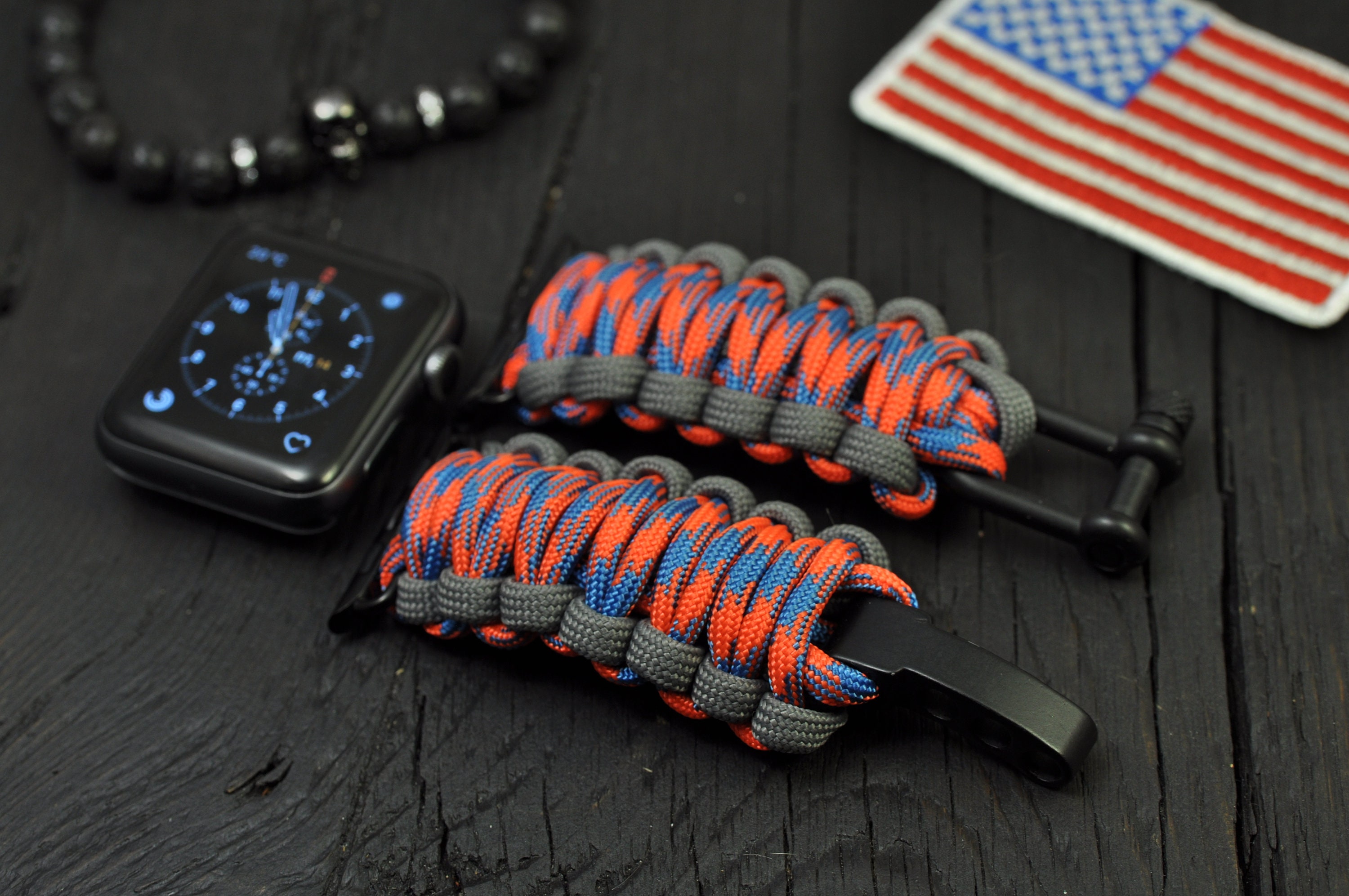 Paracord Apple Watch Band 44mm40mm42mm38mm Kordel Apple Etsy