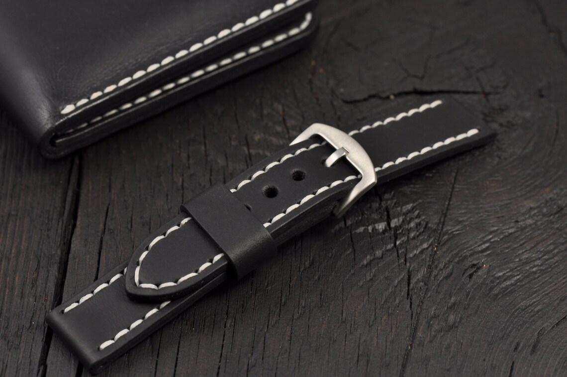 Handmade Leather Mens watch strap 16mm 18mm 20mm 21mm 22mm Etsy