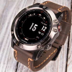 Bracelet de montre Garmin, bracelet de montre pour Garmin Fenix 6 6S 6X Pro, 5 5S 5X 3 bracelet de montre Garmin Fenix, bracelet Garmin en cuir, bracelet de montre en cuir