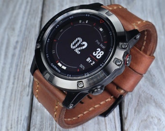 Leren horlogeband voor Garmin Fenix 6 6S 6X Pro 5 5S 5X 3 band, voor Garmin Fenix horlogeband, geschikt Garmin horlogeband leer handgemaakt