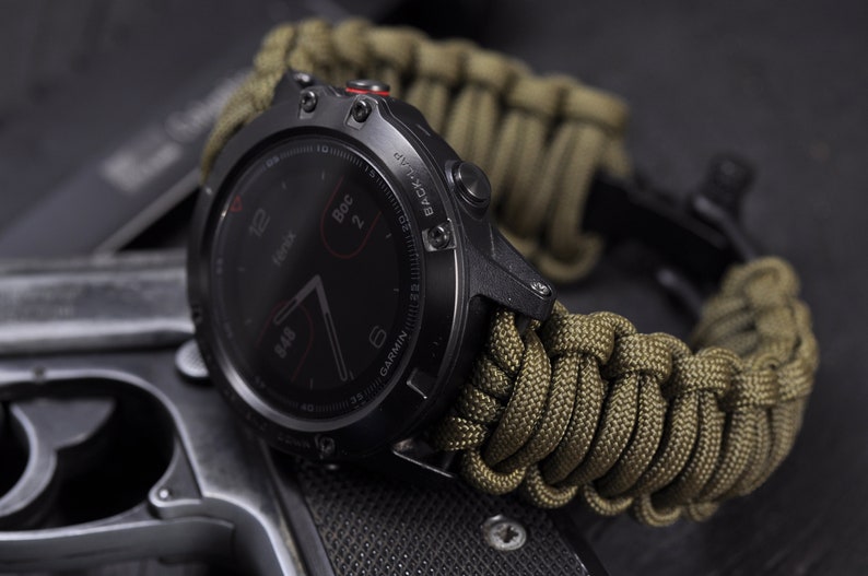 Garmin Fenix 1235/5S/5X paracord watch band Tactix Garmin Etsy