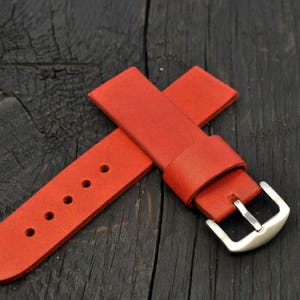 Handmade Leather Men&#39;s watch strap Lava 18mm 20mm 21mm 22mm 24mm 26mm watch band