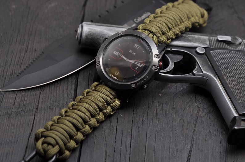 Garmin Fenix 1235/5S/5X paracord watch band Tactix Garmin Etsy