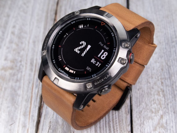 Bracelet de montre en cuir pour Garmin Fenix, bracelet fait à la main pour  Garmin Fenix