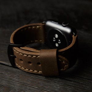 Handmade Leather Watch Band for Apple Watch Band , Apple watch strap for 45mm 41mm 44mm 40mm  , Watch strap for Apple Watch Series 7 6 5 4 3
