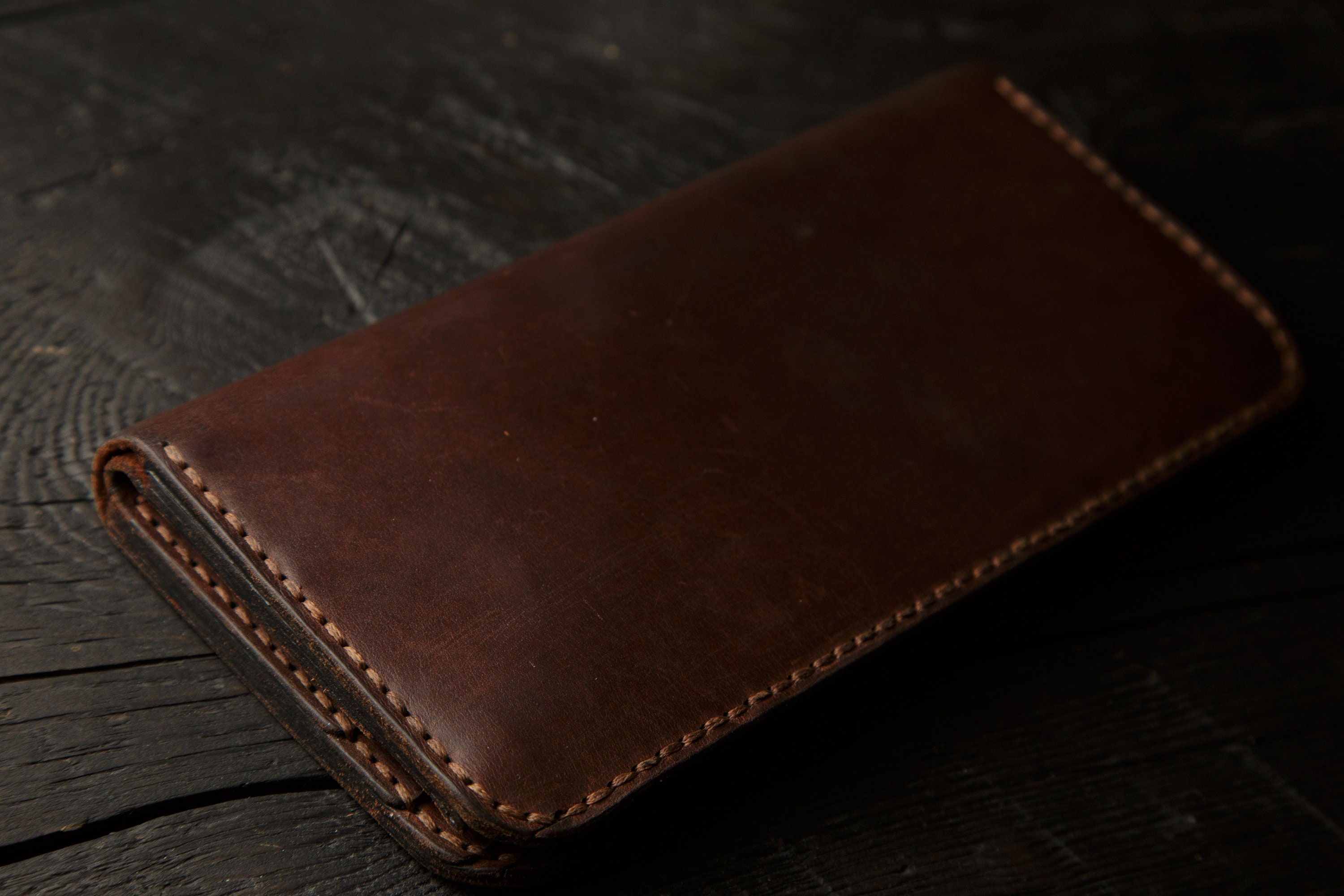 Handmade Leather Wallet Men's Leather Slim Wallet - Etsy
