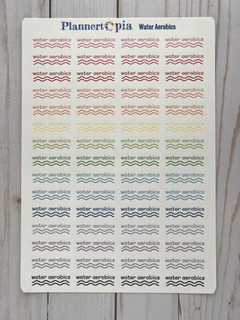 H2o Aerobics Labels Planner Stickers, Listing Planner Stickers, Erin Condren Stickers, Working day Designer Stickers, ECLP Stickers image regarding Day Designer identified as H2o Aerobics Labels Planner Stickers, Record Planner Stickers, Erin Condren Stickers, Working day Designer Stickers, ECLP Stickers
