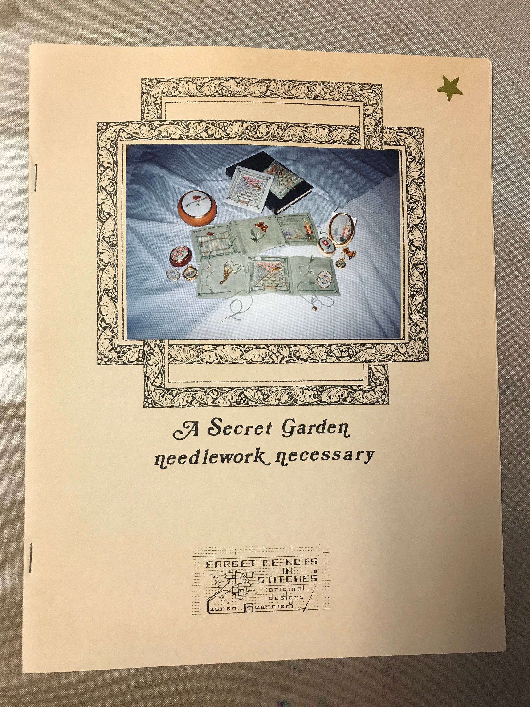 Vintage Cross Stitch Pattern By Forget Me Nots In Stitches A Secret Garden Needlework Necessary - 