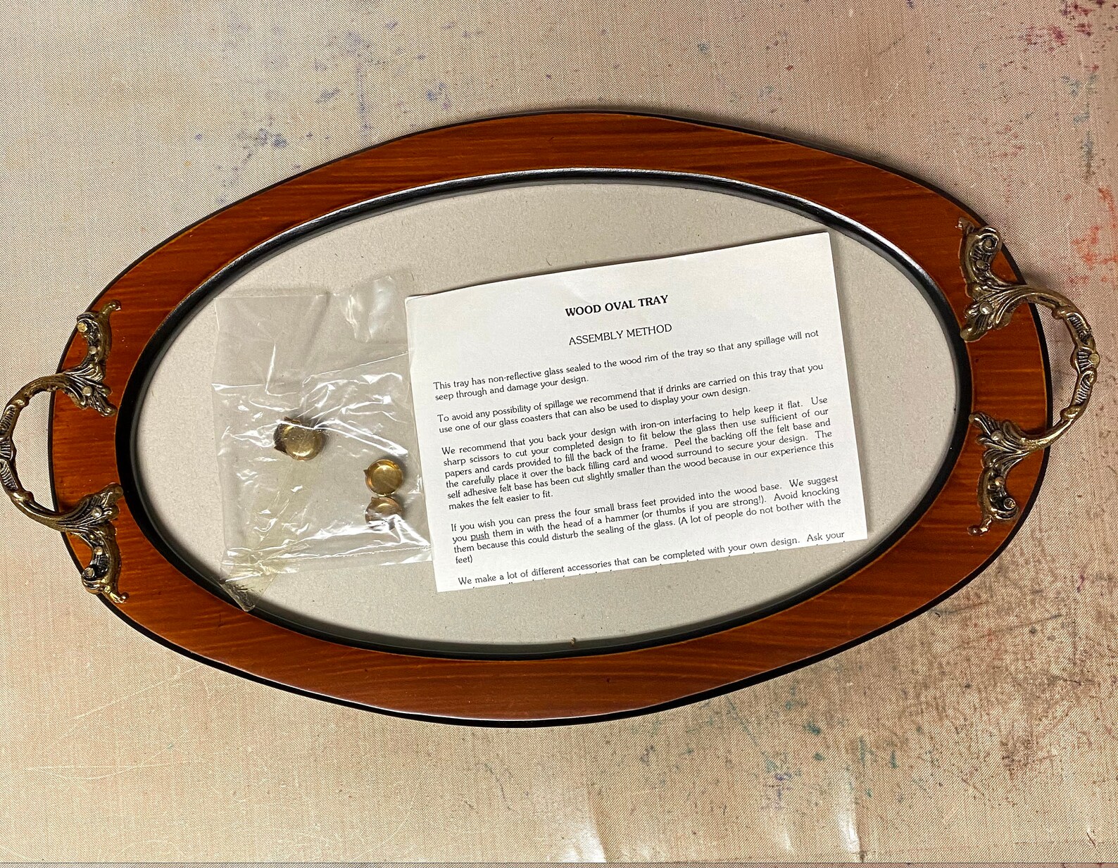 Vintage Wood Oval Serving Tray for Cross Stitch insert | Etsy