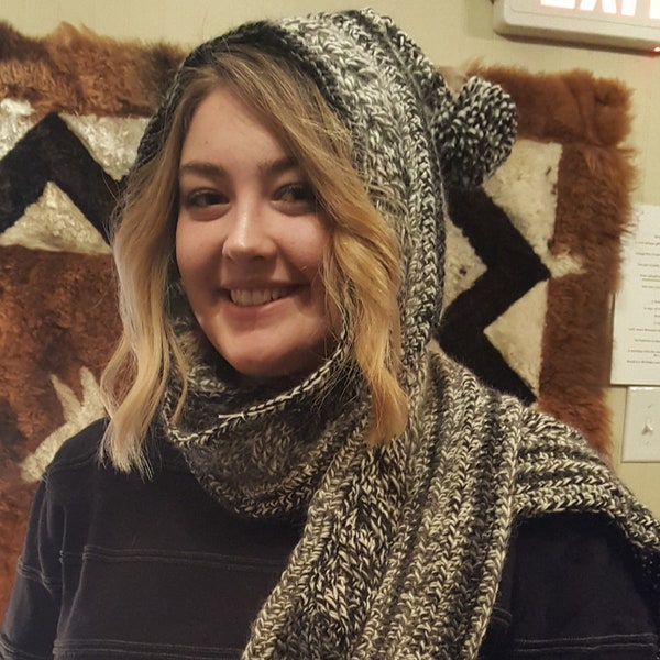 Alpaca Hooded Scarf