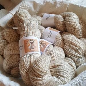 Alpaca Sport Weight Yarn - White Blend