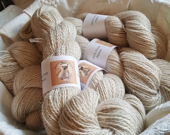 Alpaca Sport Weight Yarn - White Blend