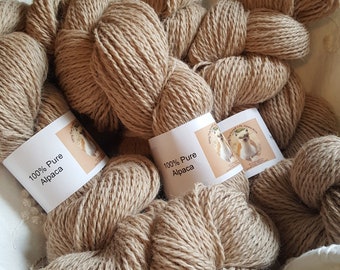 Alpaca Sport Weight Yarn-Beige