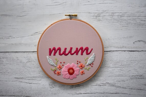Mum's Flowers Hoop