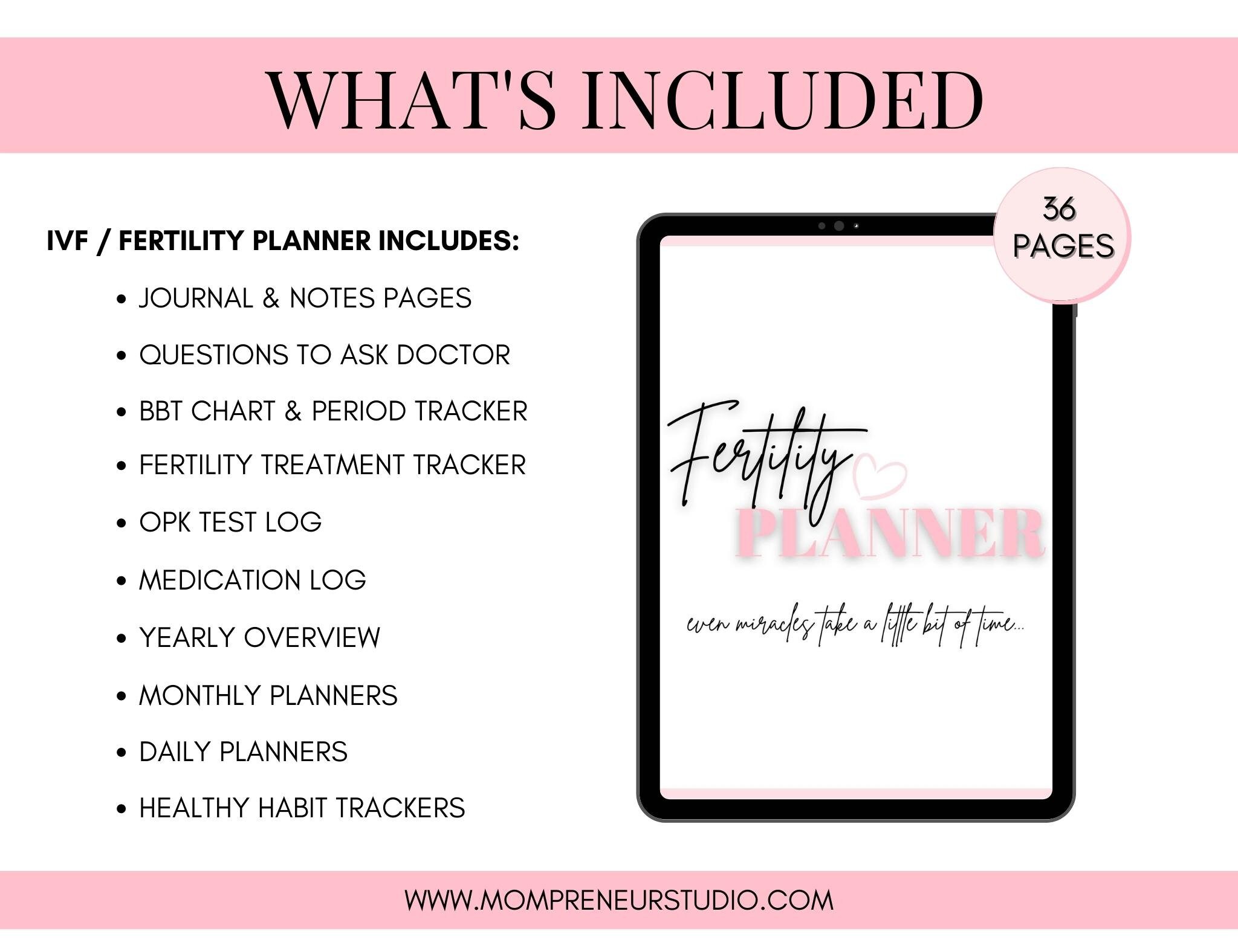 IVF Printable Planner, Ivf Journal, Ivf Diary, Fertility Journal, IUI ...