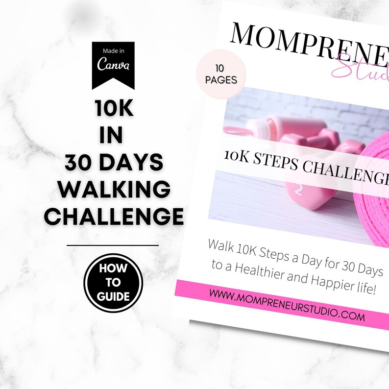 10K Steps Walking Challenge, 30-day Guide (PDF) - Etsy
