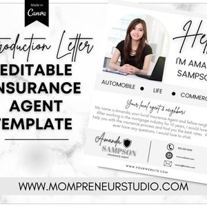 Insurance Agent Introduction Flyer Template, Life Insurance Agent Flyer, Insurance Broker Templates, Insurance Specialist, Mortgage Officer image 1