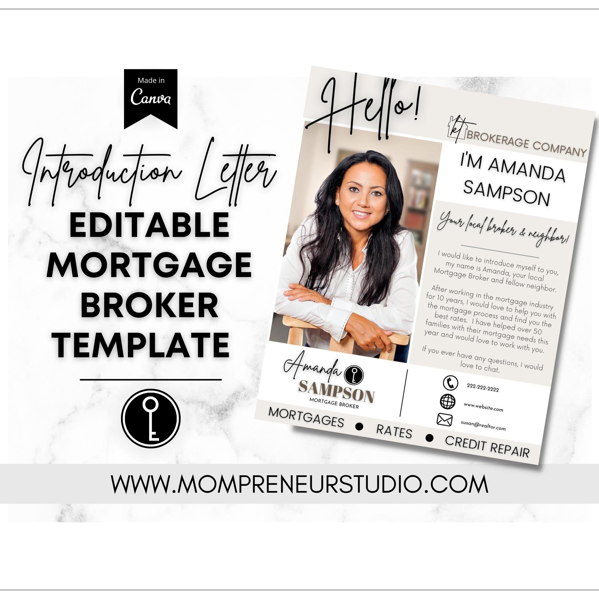 Mortgage Broker Introduction Flyer, Mortgage Broker Flyer, Loan Officer Flyer, Canva Real Estate, Loan Officer Template, Mortgage Lender