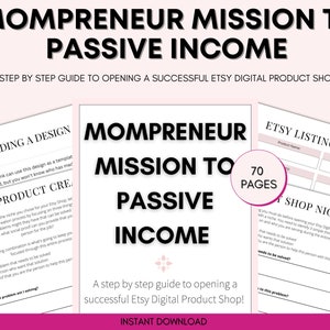 How to Become a Mompreneur in 4 Weeks Ebook / Work From Home / 