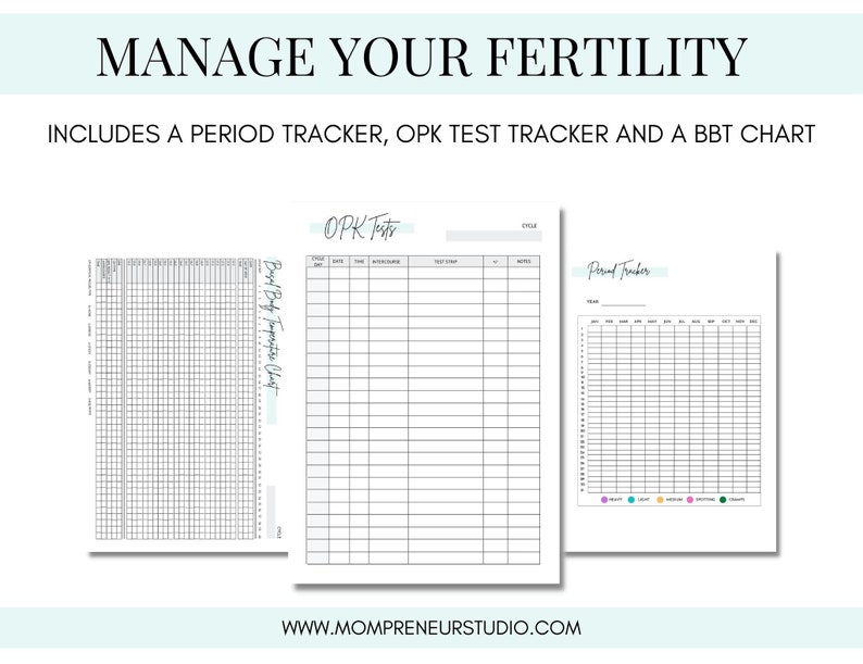 IVF Printable Planner, Ivf Journal, Ivf Diary, Fertility Journal, IUI Planner, Trying to Conceive, Pregnancy Planner, TTC Planner image 4