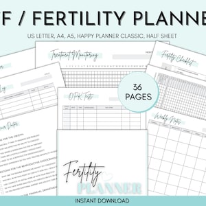 IVF Printable Planner, Ivf Journal, Ivf Diary, Fertility Journal, IUI Planner, Trying to Conceive, Pregnancy Planner, TTC Planner image 1