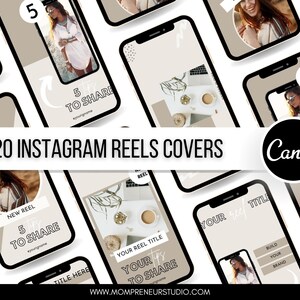 20 Instagram Reels Templates, Reel Covers, Instagram Reels, Canva Templates for Instagram Reels, Instagram Story, Instagram Video