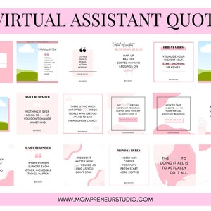 160 Virtual Assistant Instagram Story and Post Templates, Virtual Assistant Instagram Templates, Social Media Manager, VA Marketing image 7