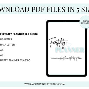 IVF Printable Planner, Ivf Journal, Ivf Diary, Fertility Journal, IUI Planner, Trying to Conceive, Pregnancy Planner, TTC Planner image 3