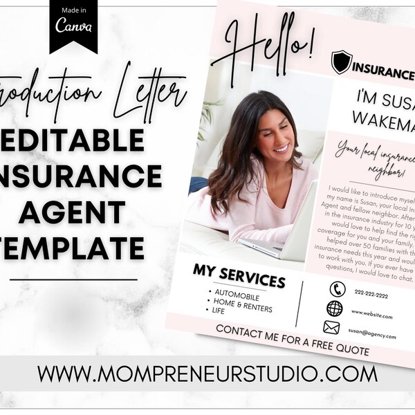 Insurance Agent Introduction Flyer - Etsy