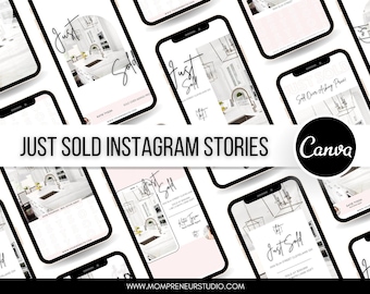 15 Just Sold Realtor Instagram Stories Template, Real Estate Social Media Posts, Just Sold Template, Real Estate Marketing, Facebook Post