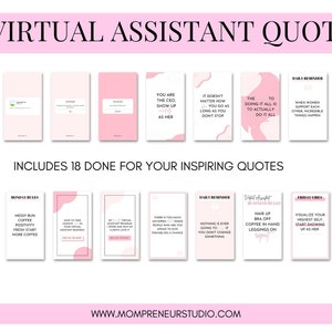 160 Virtual Assistant Instagram Story and Post Templates, Virtual Assistant Instagram Templates, Social Media Manager, VA Marketing image 8