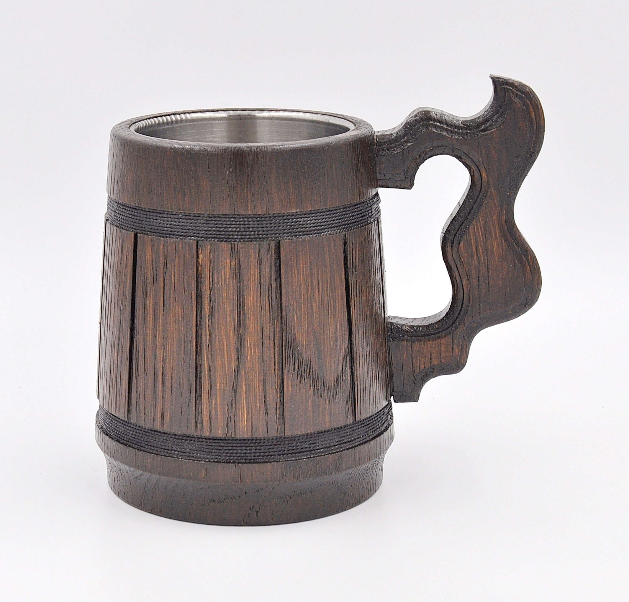 Wooden Beer mug 0.33l natural woodgroomsmen gift beer Etsy