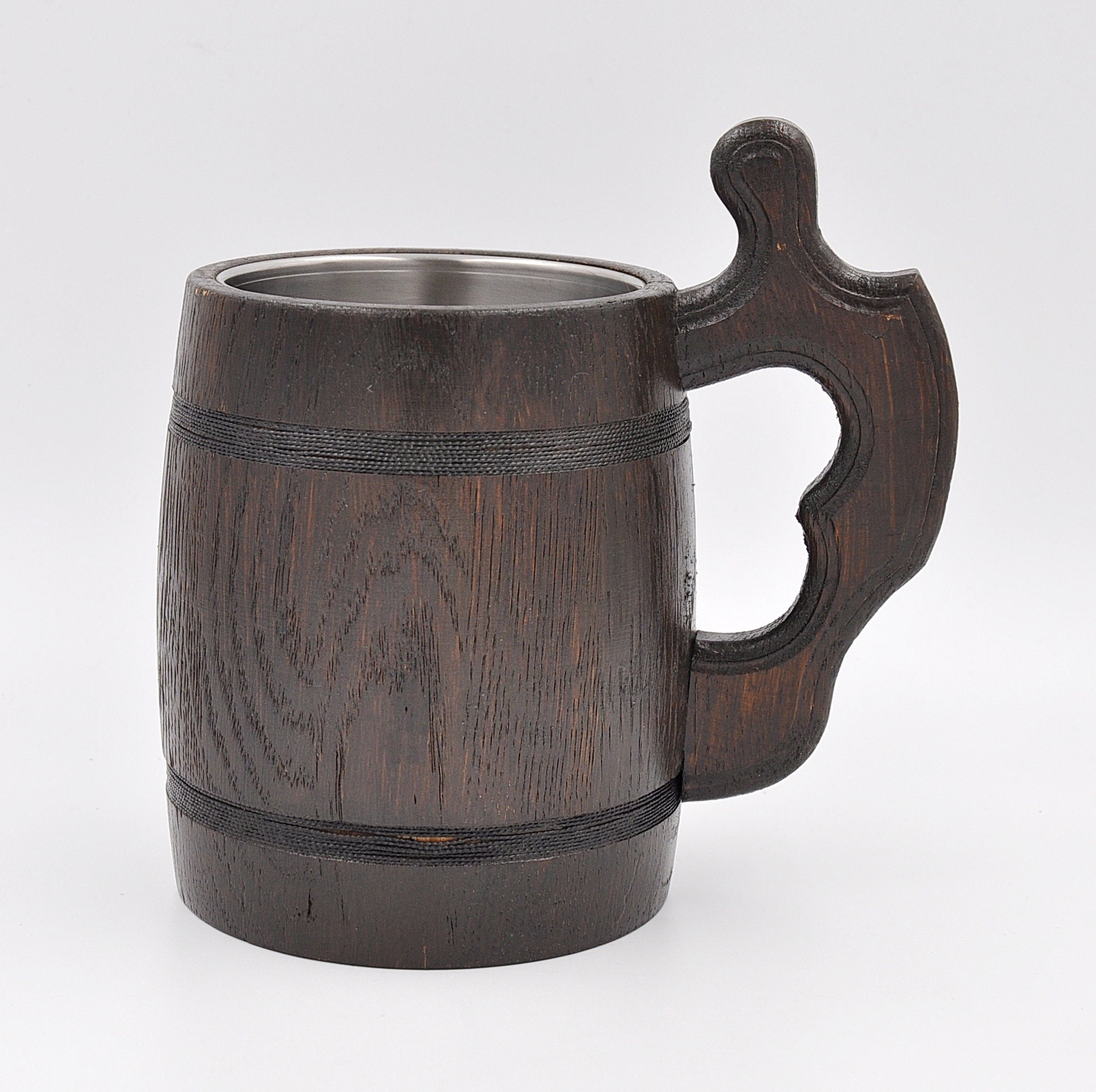 Wooden Beer Mug natural wood handmade groomsmen gift Etsy