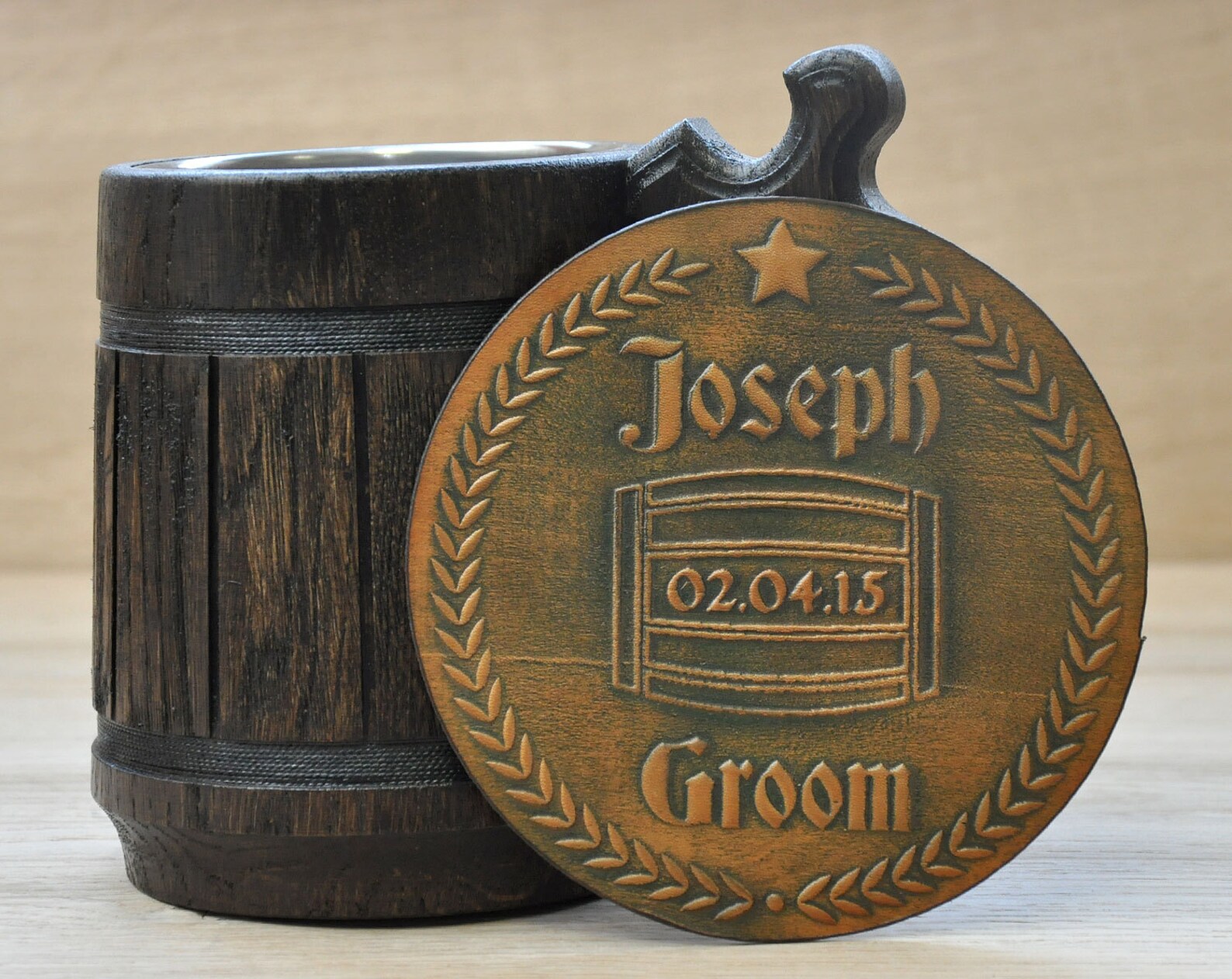Personalized Wooden Beer Mugs. Groomsmen Gifts Engraved Etsy