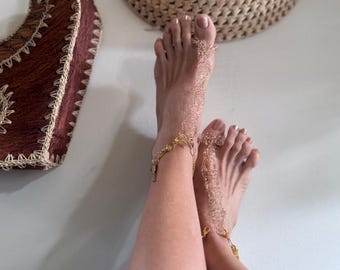 Barfuß Sandalen: Beachy Fuß Schmuck