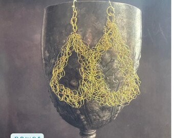 Golddraht Ohrringe - Handgehäkelte Kleopatra Style