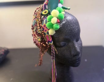 Boho Headpiece - Tribal inspirierter Kopfschmuck, nachhaltig kreiert aus wiederverwendeten Materialien