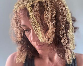 Hand-Crocheted Veil  - Goddess Hair Jewelry/Headpiece