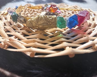 Schlangen Stirnband und Brosche im Set - bunt, unisex und nachhaltig