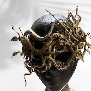 Medusa 4 in 1 headwear, snake headpiece,  Full-head Medusa Headband and mask Halloween costume