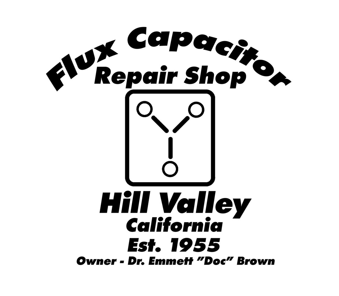 Back to the Future Flux Capacitor Repair Shop SVG Etsy