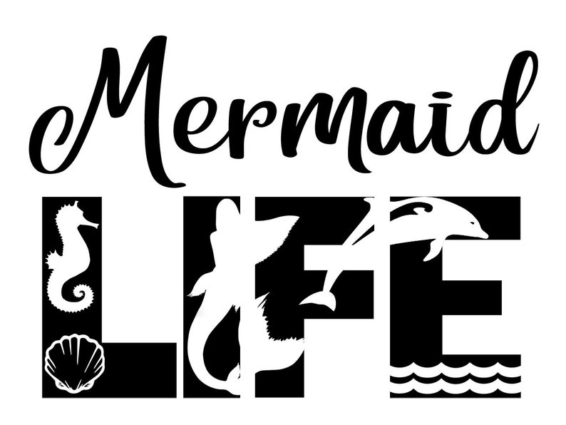 Mermaid Life SVG Cutting File for Cricut | Etsy