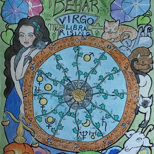 Mapa Natal Iluminado - Arte Astrológica Personalizada 8x10