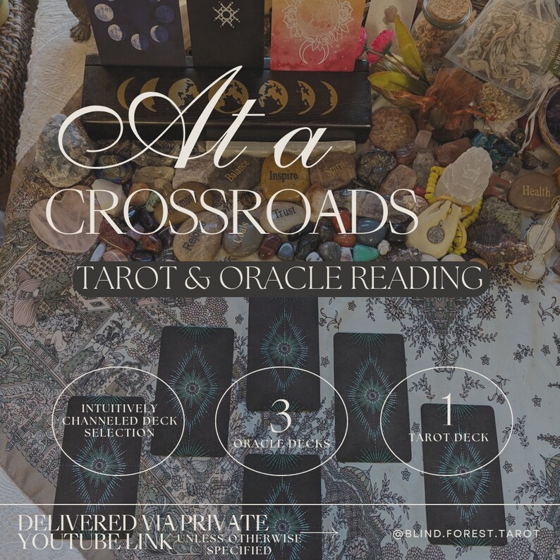 Oracle Card 3 At a Crossroads Tarot + Oracle Card Reading - Etsy