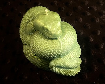 Dark Green Snake Candle