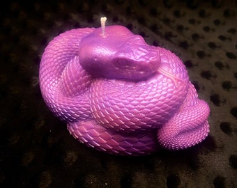 Purple Snake Candle